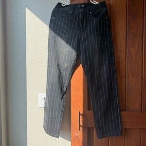 Fashion Nova Black rhinestones Pinstripe Jeans